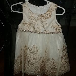 Beautiful Rhinestone & Lace Adorned Toddler Dress
